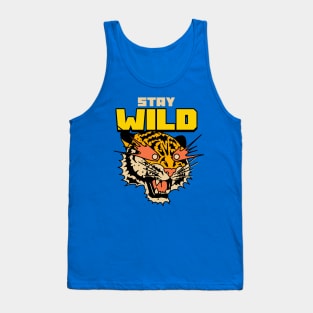 Stay Wild Tiger Roar Laser Eyes Tank Top